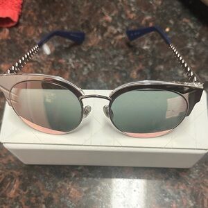 Dior Silver and Dark blue Sunglasses